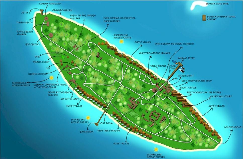 vaadhoo 아일랜드 몰디브 지도