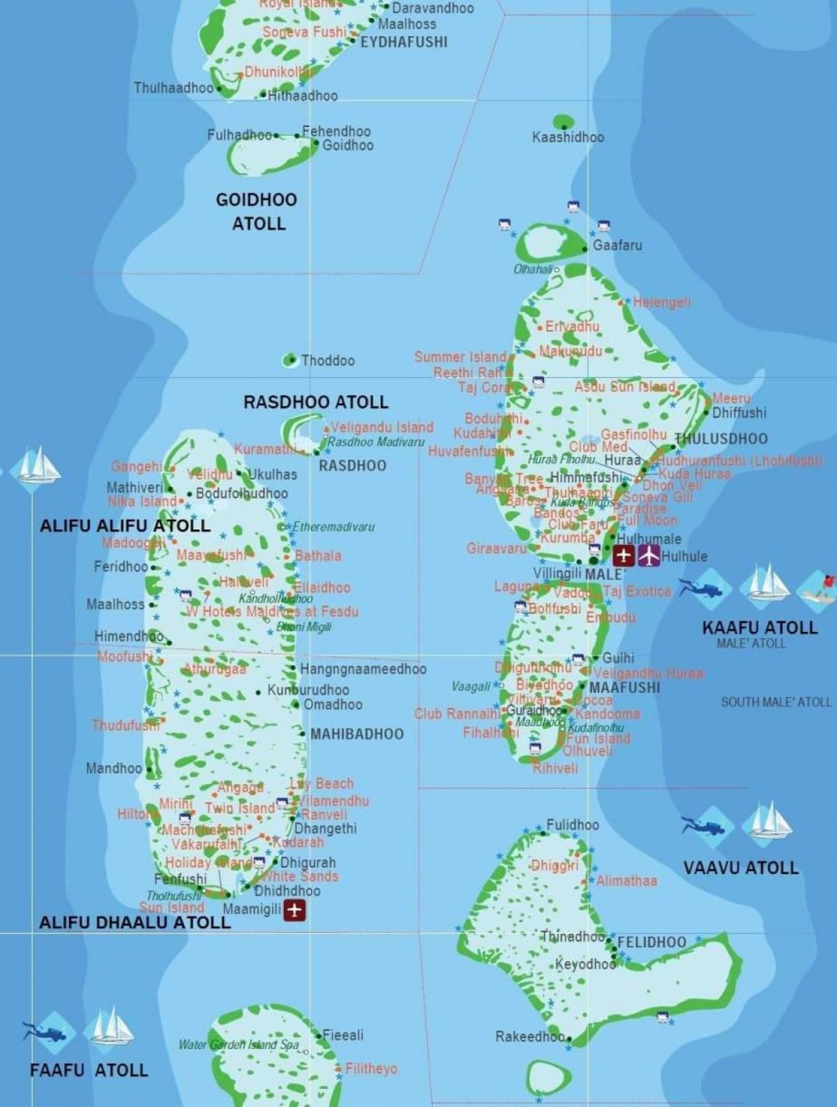 몰디브 국가에서는 세계 지도