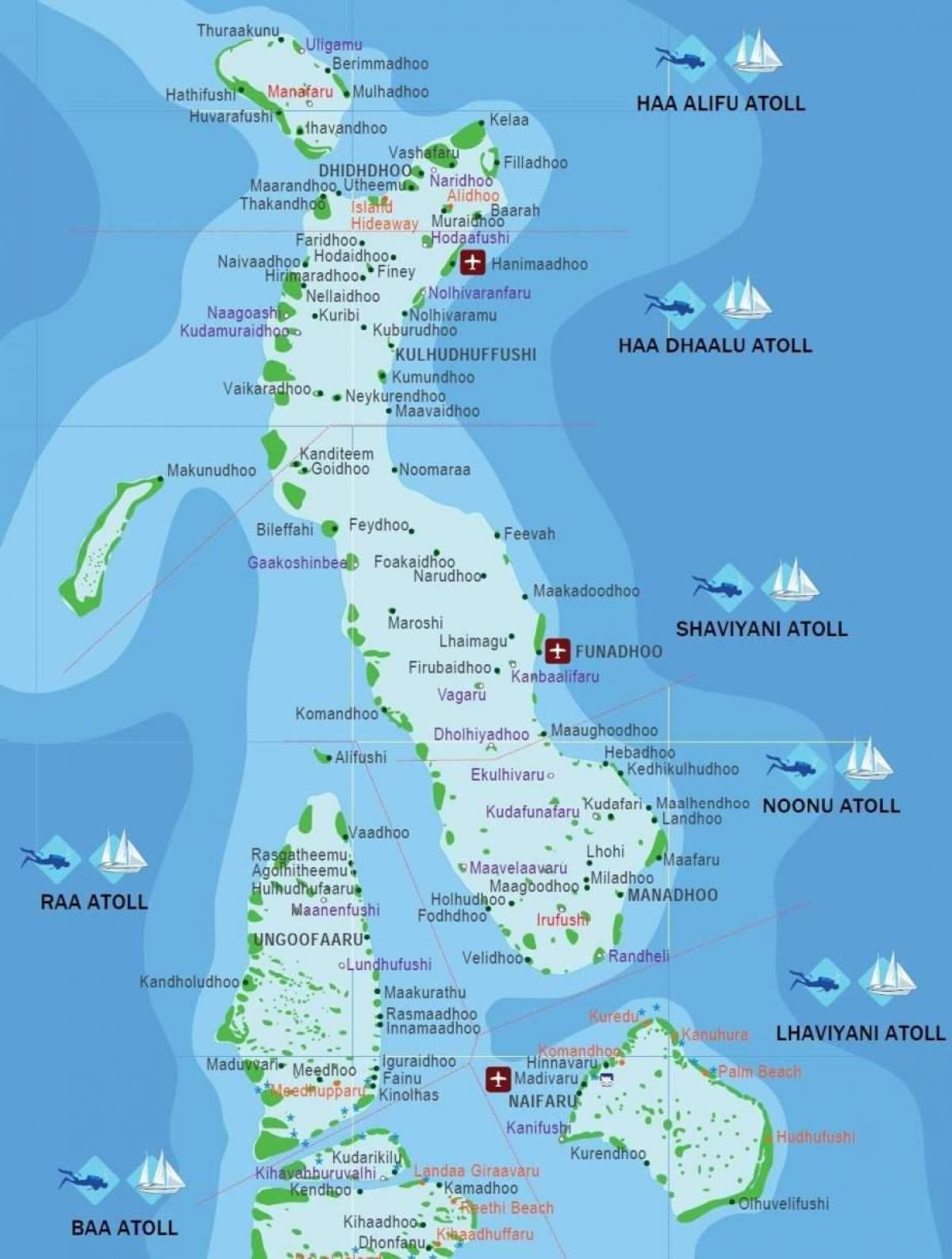 지도 몰디브 비치