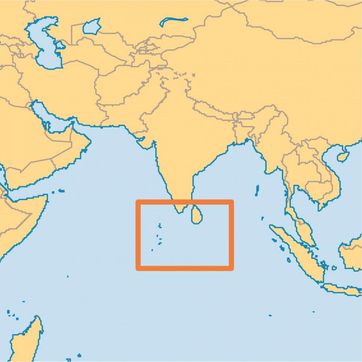 몰디브 섬의 위치에는 세계 지도