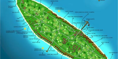 Vaadhoo 아일랜드 몰디브 지도