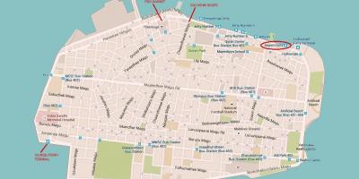 지도의 남성에 도시의 몰디브