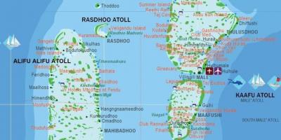 몰디브 국가에서는 세계 지도