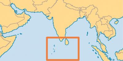 몰디브 섬의 위치에는 세계 지도
